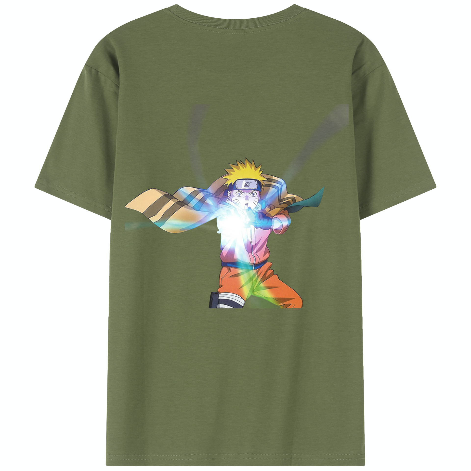 （画像用） NARUTO -ナルト- うずまき ナルト Uzumaki Naruto 綿100％半袖Tシャツ（背面プリント）